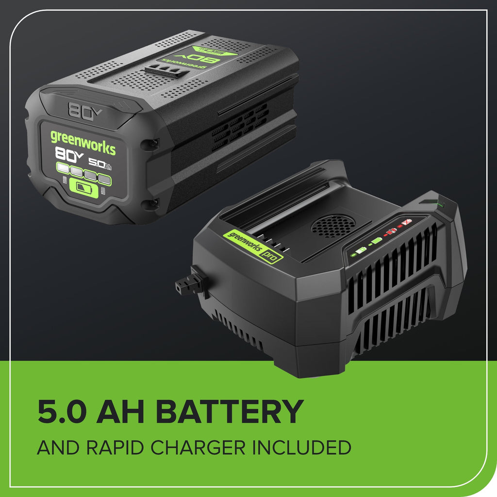 OPEN BOX 80V 21" Cordless Battery 4-in-1 Push Lawn Mower & 700CFM Blower Combo Kit w/ 5.0Ah Battery & 6A Charger