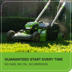 OPEN BOX 80V 21" Cordless Battery 4-in-1 Push Lawn Mower & 700CFM Blower Combo Kit w/ 5.0Ah Battery & 6A Charger