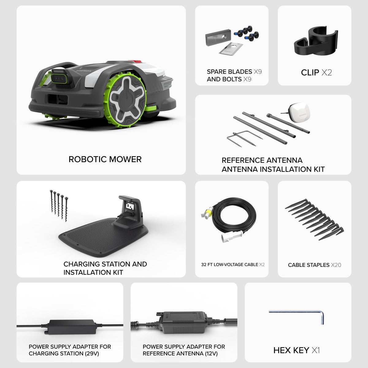 AiMowbot Wire-Free RTKVision Robotic Mower C30Z | 3/4 Acre