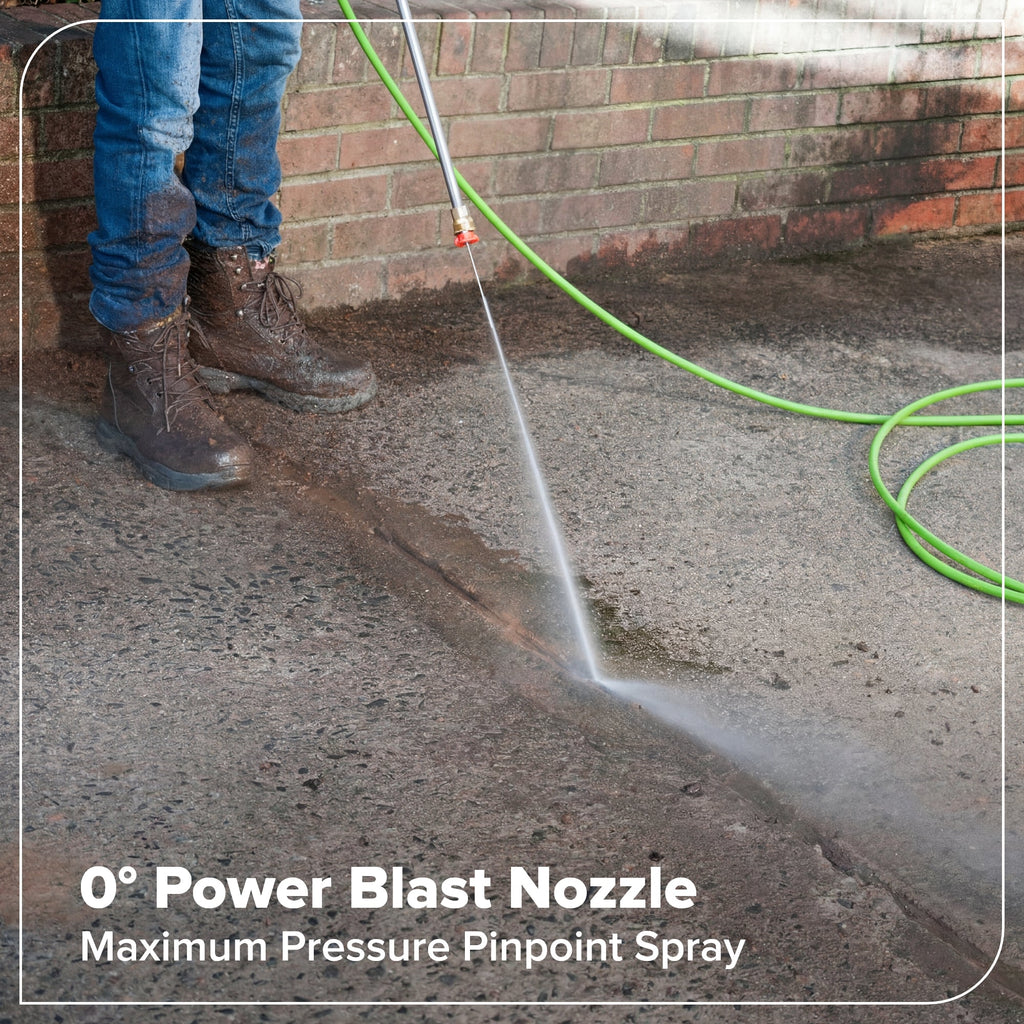 2200-PSI 1.2 GPM Four-Weel Electric Pressure Washer with 5 Nozzles & Detergent Tank