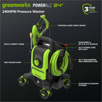2400-PSI Brushless 1.2 GPM Four-Weel Electric Pressure Washer