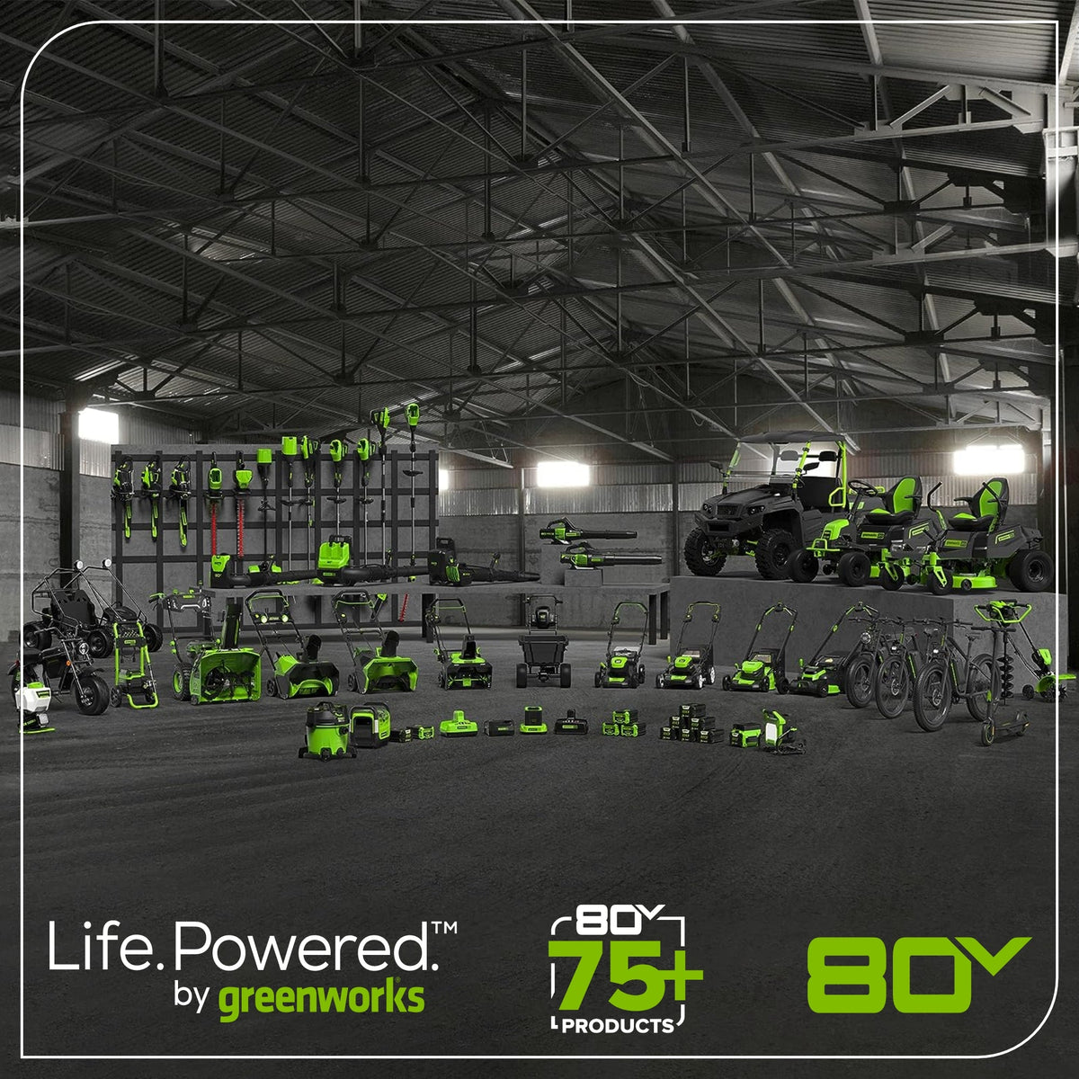 80V All-Terrain 2-Seat Electric Youth Go-Kart: (2) 8Ah Batteries and Dual-Port Charger