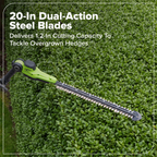 40V 8" Cordless Battery Telescope Pole Saw w/ 20" Hedge Trimmer Attachment Combo Kit (2.5Ah Battery & Charger)