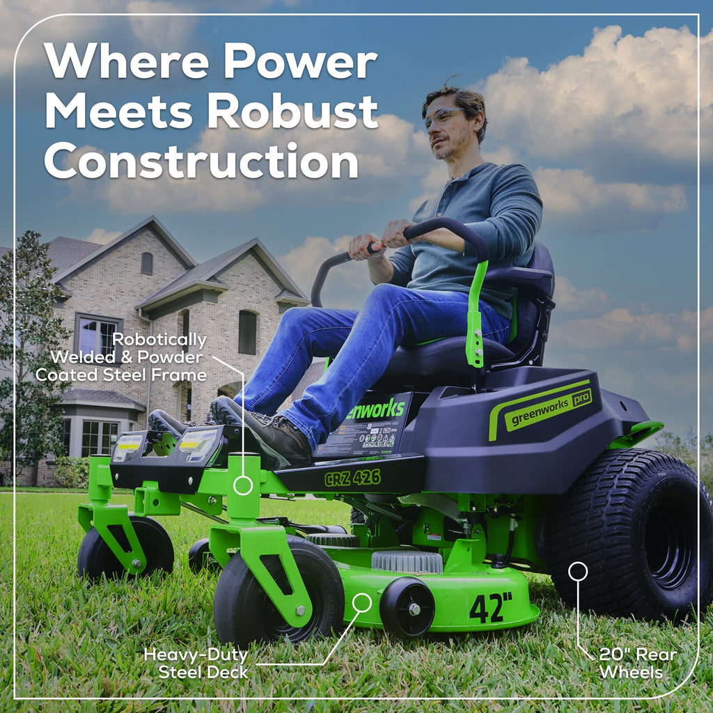 60V 42" Electric CrossoverZ Zero Turn Mower: (6) 8 Ah Batteries and 600W Wall Charger, CRZ4262