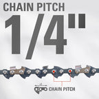 10" Pole Saw Chain, 1/4" Pitch, .050" Chain Gauge and 58 DL