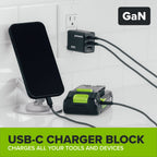 24V PowerAll 3/8" Drill and Impact Driver Combo Kit with (2) 2.0 Ah USB-C Batteries, 30W USB-C Charger Block, and 3' 100W USB-C Cable