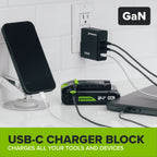 24V PowerAll 3/8" Drill and Impact Driver Combo Kit with (2) 2.0 Ah USB-C Batteries, 30W USB-C Charger Block, and 3' 100W USB-C Cable
