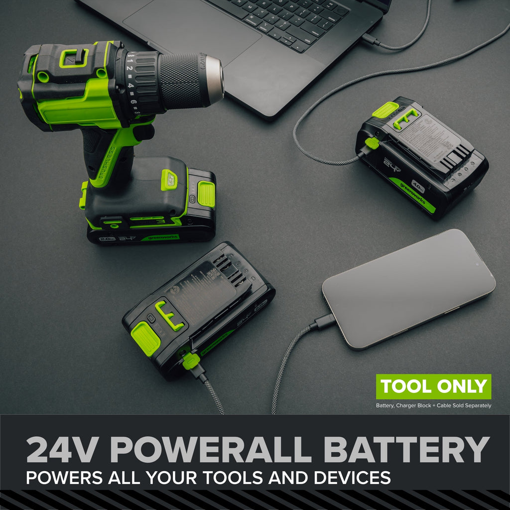 24V PowerAll Pro 7-1/4" 6000RPM Circular Saw, Tool Only