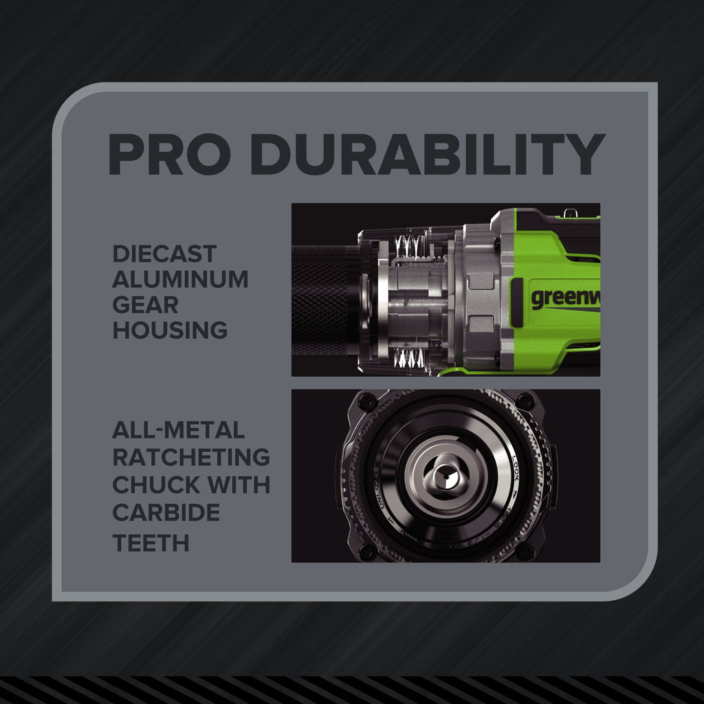 24V PowerAll Pro 1/2" 530 in-lb Drill Driver, with 2.0 Ah USB-C Battery, 30W USB-C Charger Block, 3' 100W USB-C Cable