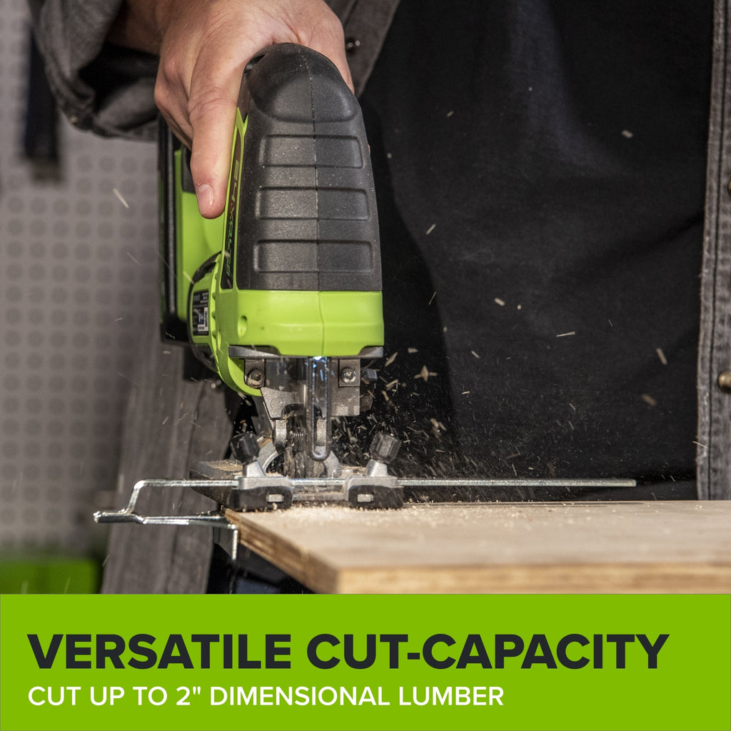 24V PowerAll Jigsaw with Blade, Dust Port Adapter, and Tube Adapter