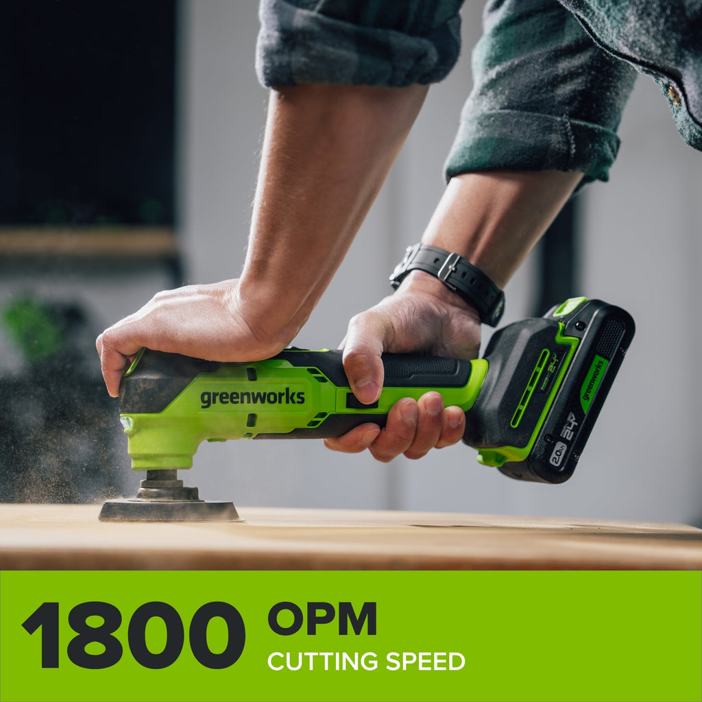 24V PowerAll 3.2° Oscillating Multi-Tool Kit with 3 Blades & 10-Piece Sanding Set