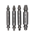 4-Piece Screw Extractor Set, #1-#4 Sizes, for Use with Impact and Drill Drivers