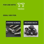 4-Piece Screw Extractor Set, #1-#4 Sizes, for Use with Impact and Drill Drivers