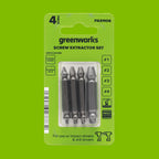 4-Piece Screw Extractor Set, #1-#4 Sizes, for Use with Impact and Drill Drivers