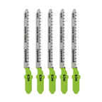 5-Pack of 3" Scroll Cut Wood Jigsaw Blades, Carbon Steel, with 18 Teeth-Per-Inch