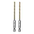 1/8" Drill Bit for Metal, Wood, PVC or more, Impact-Rated, 135˚ Split Point, 1/4" Hex Quick-Connect Base