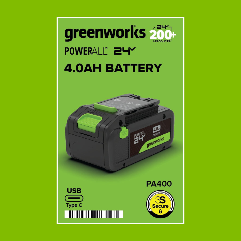 24V PowerAll High Power 4.0 Ah Battery with Bi-Directional 65W USB-C Charging Port
