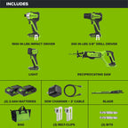 24V Cordless 280 in-lbs Drill/Driver Power Tool 4PC Combo Kit: (2) 2.0 Ah USB-C Batteries, 30W USB-C Charger Block, and 3' 100W USB-C Cable