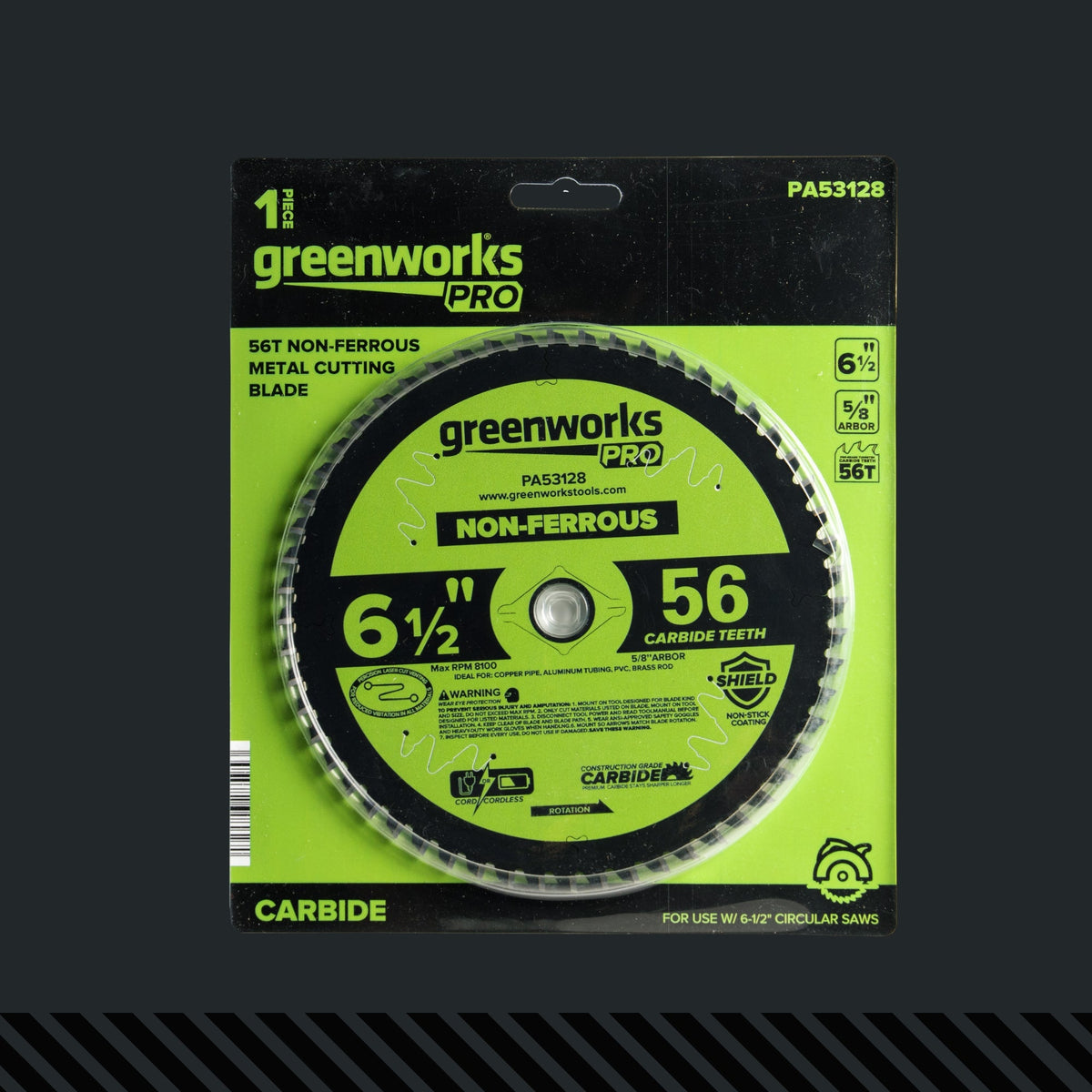 Pro 56-Tooth 6-1/2" Demolition Circular Saw Blade with Construction-Grade Carbide Teeth