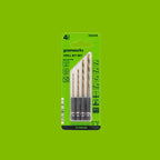 Half Ground 4-Piece Hex Shank Titanium Drill Bit Set