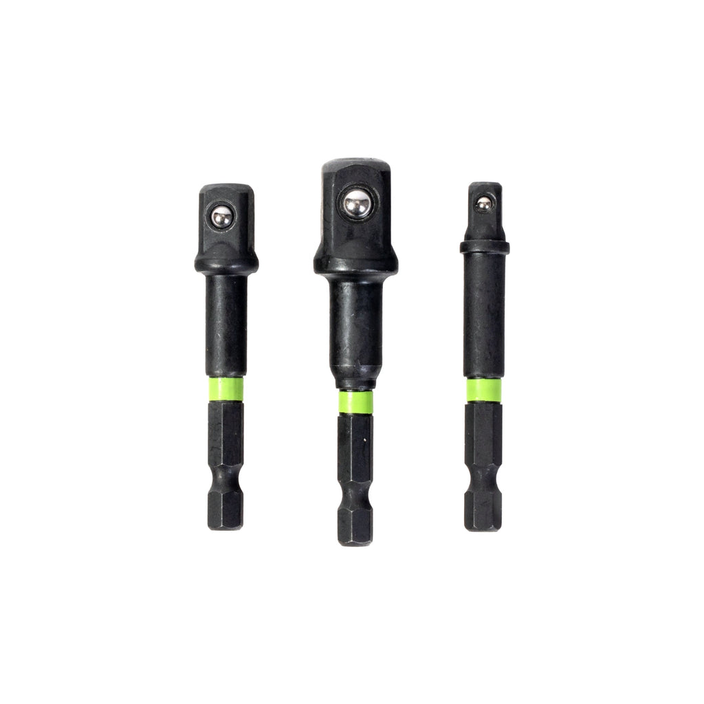 3-PC Impact-Rated Hex Shank Socket Driver Set