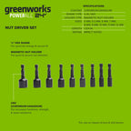 9-PC 1-3/4 in. Impact-Rated Magnetic SAE Nut Setters