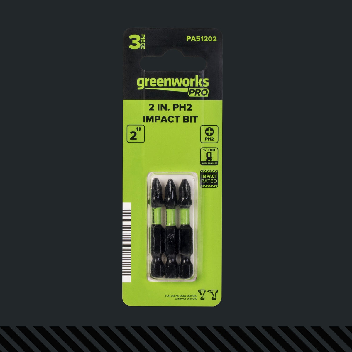 Pro 3-PC 2 in. Impact Rated Bits