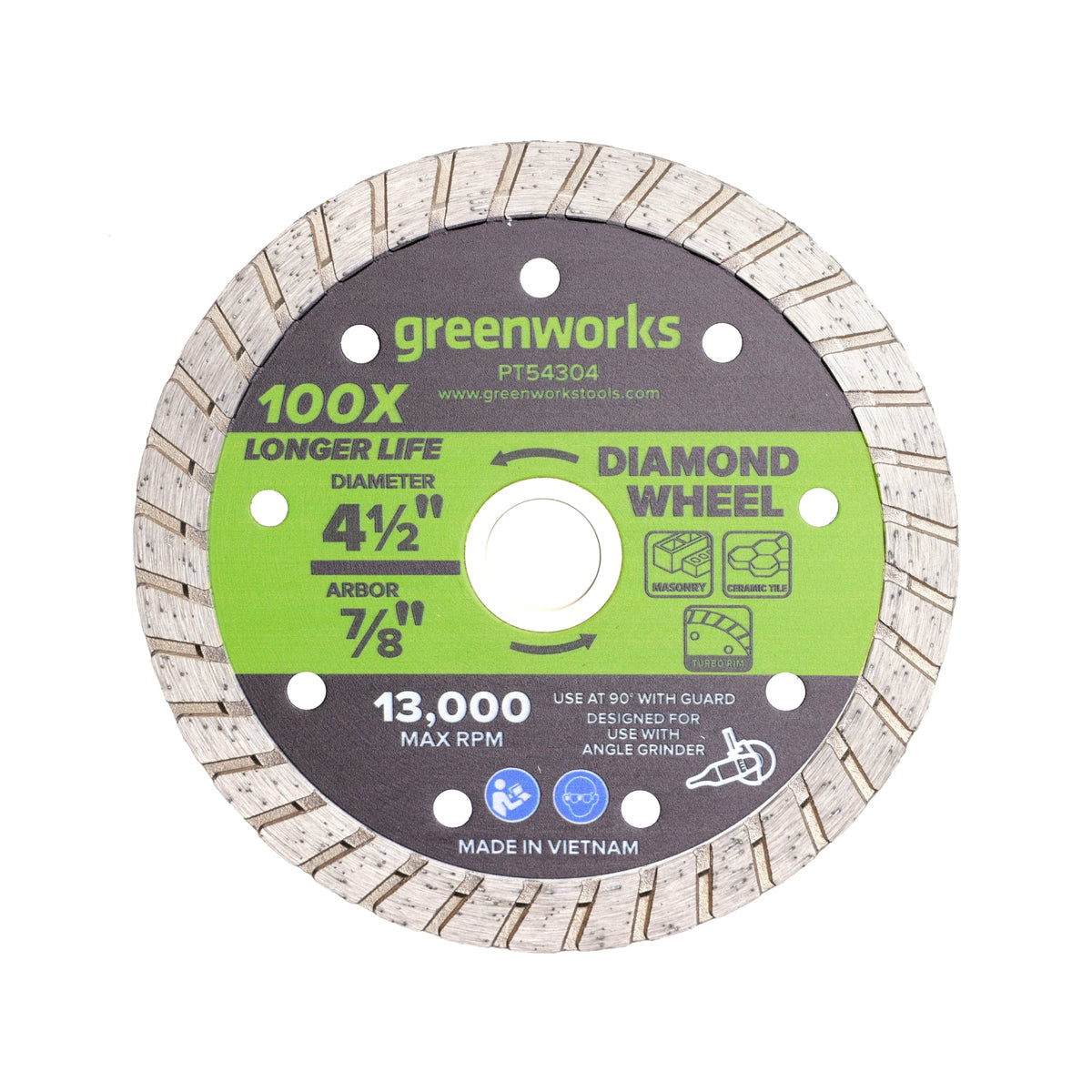 1-PC 4-1/2" Masonry Cutting Turbo Diamond Wheel