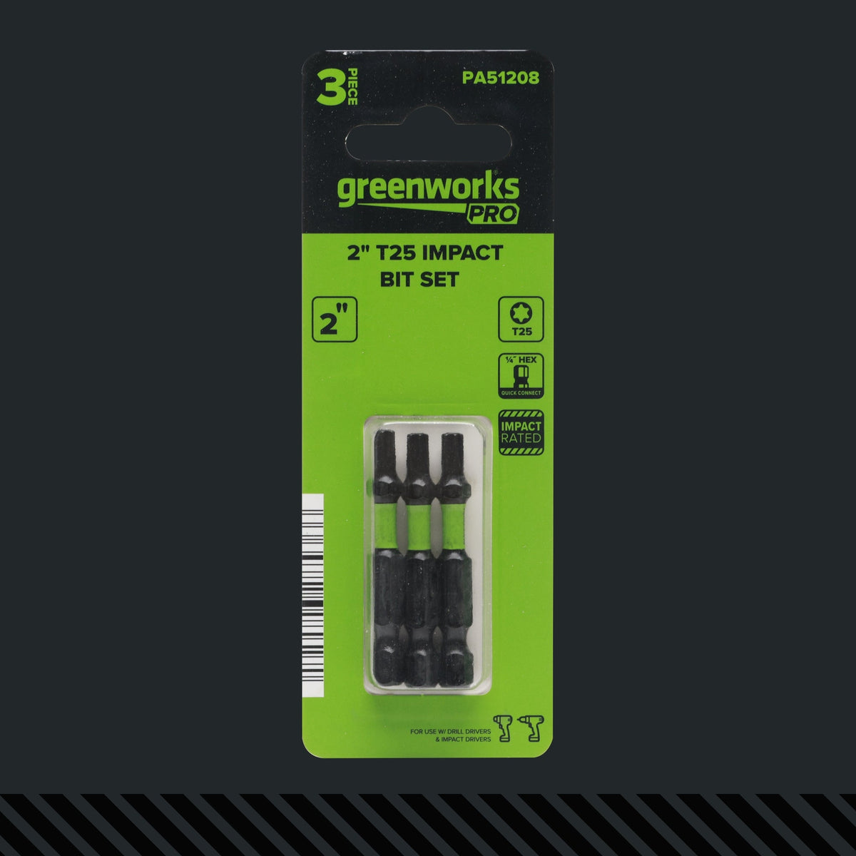 Pro  3-PC S2 2” Impact Rated Bits