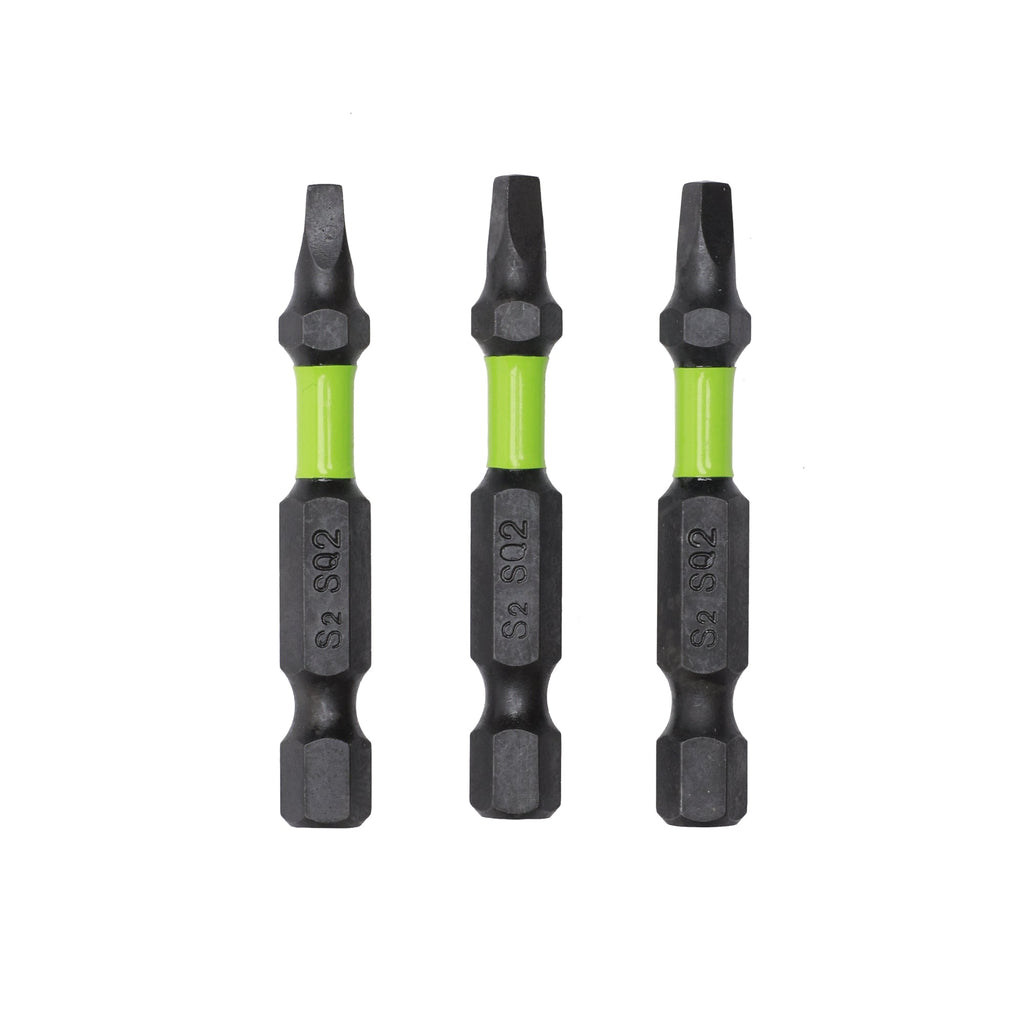 Pro 3-PC  S2 2” Impact Rated Bits - Square (#2)
