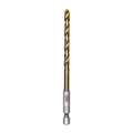 Half Ground 7/32" Hex Shank Titanium Drill Bit
