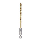 Half Ground 7/32" Hex Shank Titanium Drill Bit