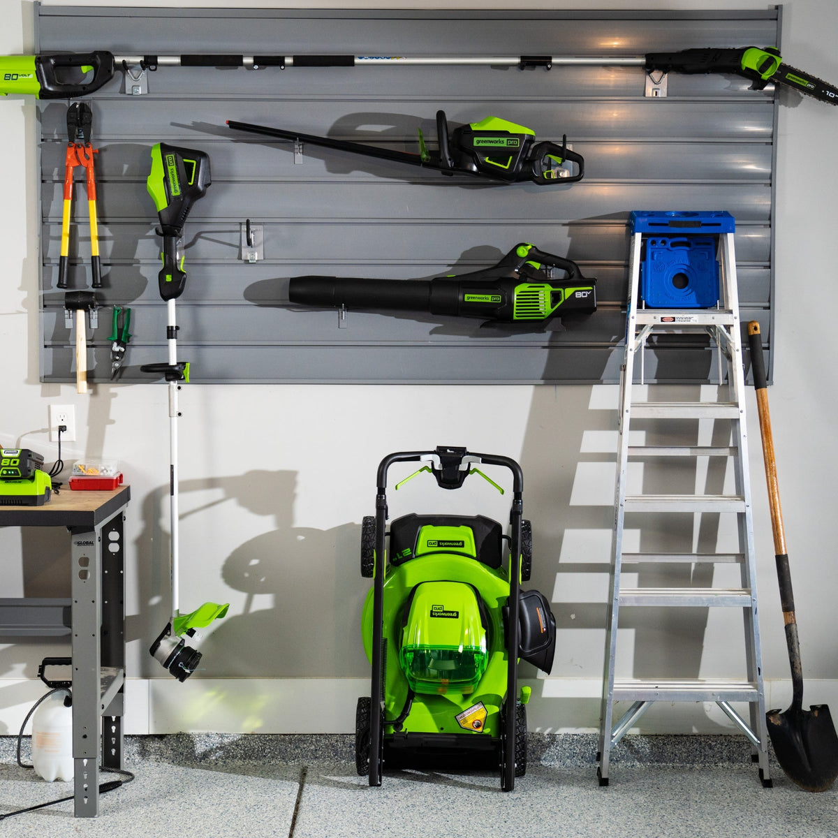 80V 17" Cordless Battery String Trimmer and 730 CFM Leaf Blower Combo Kit: 3.0Ah Battery and Charger