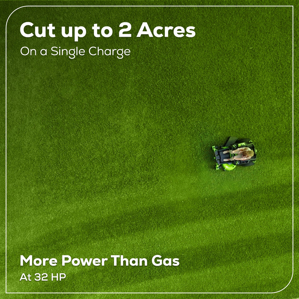 RENEWED 80V 42" Cordless Battery CrossoverZ Zero Turn Lawn Mower, (4) 5Ah Batteries and (3) Dual-Port Chargers, CRZ4282