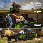 RENEWED 80V 42" Cordless Battery CrossoverZ Zero Turn Lawn Mower, (4) 5Ah Batteries and (3) Dual-Port Chargers, CRZ4282