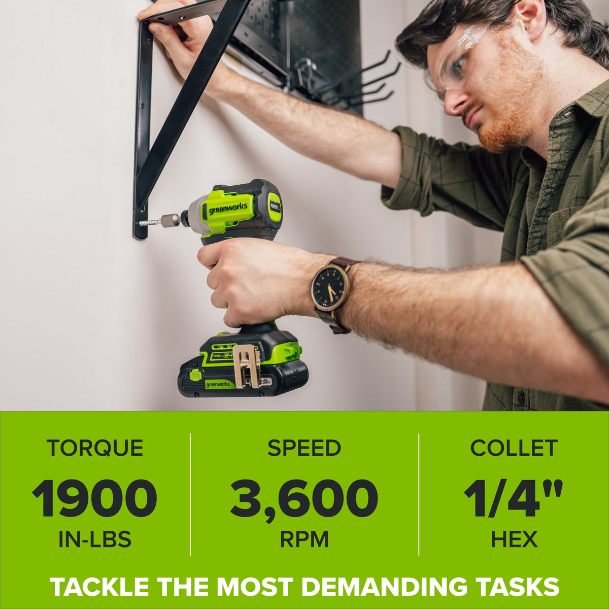 24V Cordless 280 in-lbs Drill/Driver Power Tool 6PC Combo Kit: (2) 2.0 Ah USB-C Batteries, 30W USB-C Charger Block, and 3' 100W USB-C Cable