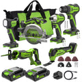 24V Cordless 280 in-lbs Drill/Driver Power Tool 6PC Combo Kit: (2) 2.0 Ah USB-C Batteries, 30W USB-C Charger Block, and 3' 100W USB-C Cable