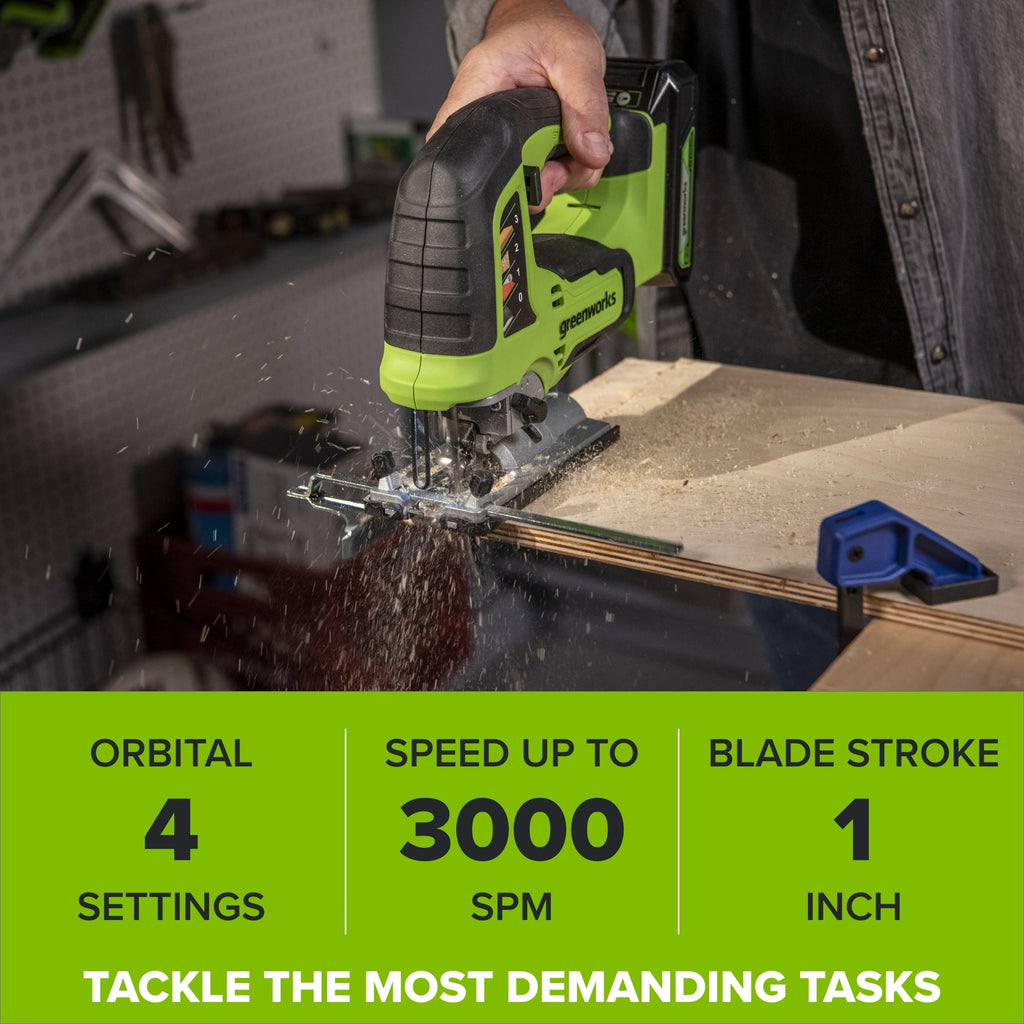 24V Cordless 280 in-lbs Drill/Driver Power Tool 3PC Combo Kit w/ 6-1/2" Circular Saw & 3000SPM Jig Saw: (1) 2.0Ah USB-C Battery & Charger, (1) 3' 100W USB-C Cable