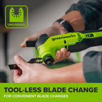 24V Cordless 280 in-lbs Drill/Driver Power Tool 3PC Combo Kit w/ 6-1/2" Circular Saw & Oscillating Multi-Tool: (1) 2.0Ah USB-C Battery, (1) 30W USB-C Charger, (1) 3' 100W USB-C Cable