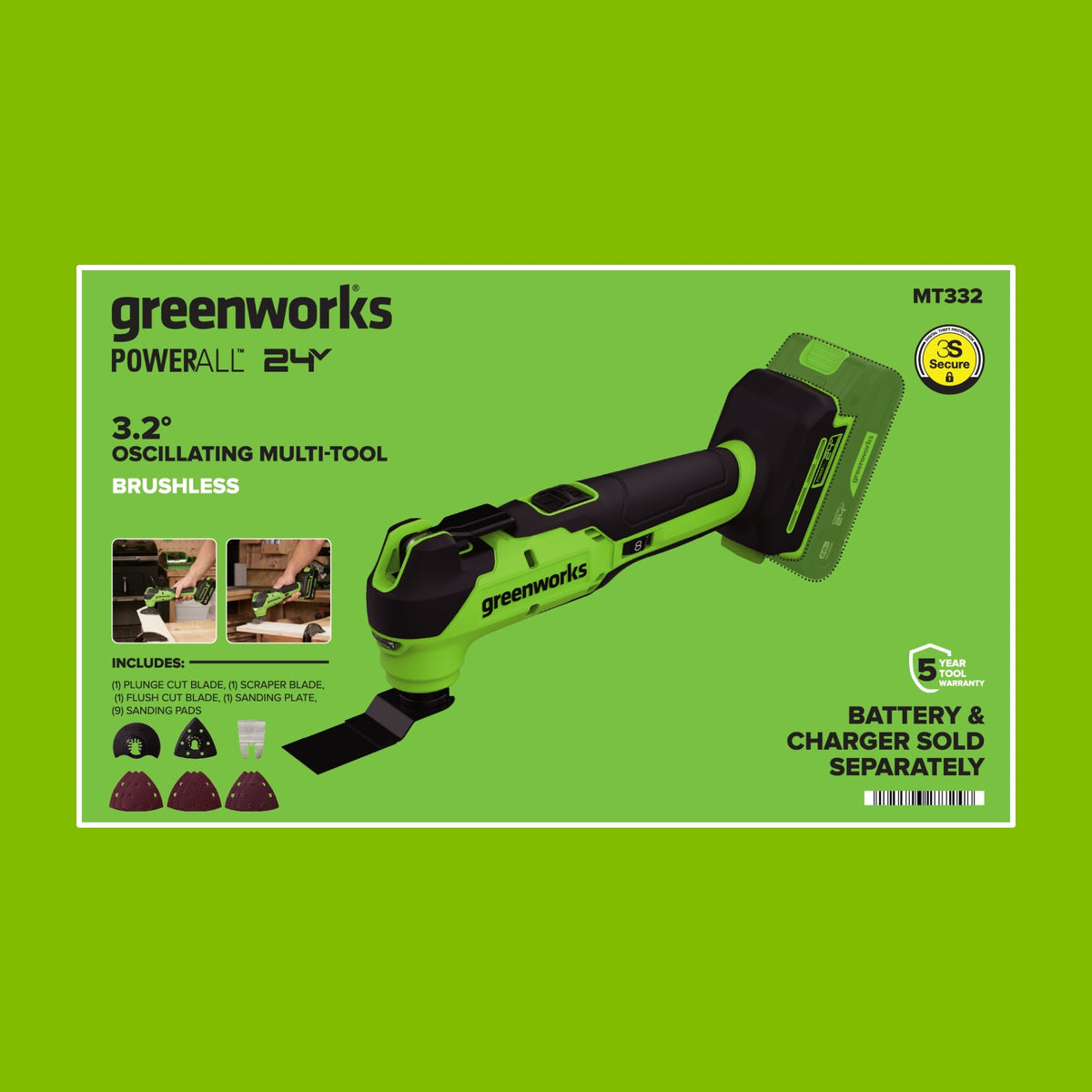 24V Cordless 280 in-lbs Drill/Driver Power Tool 3PC Combo Kit w/ 6-1/2" Circular Saw & Oscillating Multi-Tool: (1) 2.0Ah USB-C Battery, (1) 30W USB-C Charger, (1) 3' 100W USB-C Cable