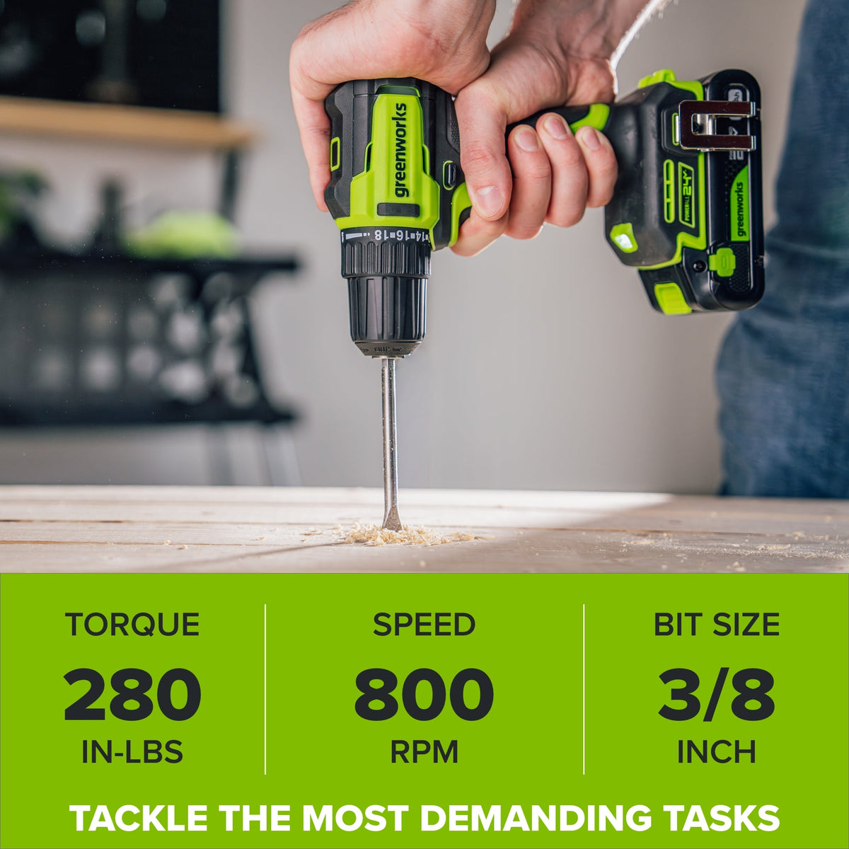 24V Cordless 280 in-lbs Drill/Driver Power Tool 3PC Combo Kit w/ 6-1/2" Circular Saw & 1-1/4" Reciprocating Saw : (2) 2.0Ah USB-C Battery, (2) 30W USB-C Charger, (2) 3' 100W USB-C Cable