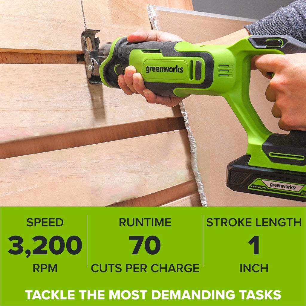 24V PowerAll 3/8" Drill Driver (280 in-lbs) & 1" Reciprocating Saw Combo Kit:  (2) 2.0Ah USB-C Batteries, (2) 30W USB-C Chargers, (2) 3' 100W USB-C Cables