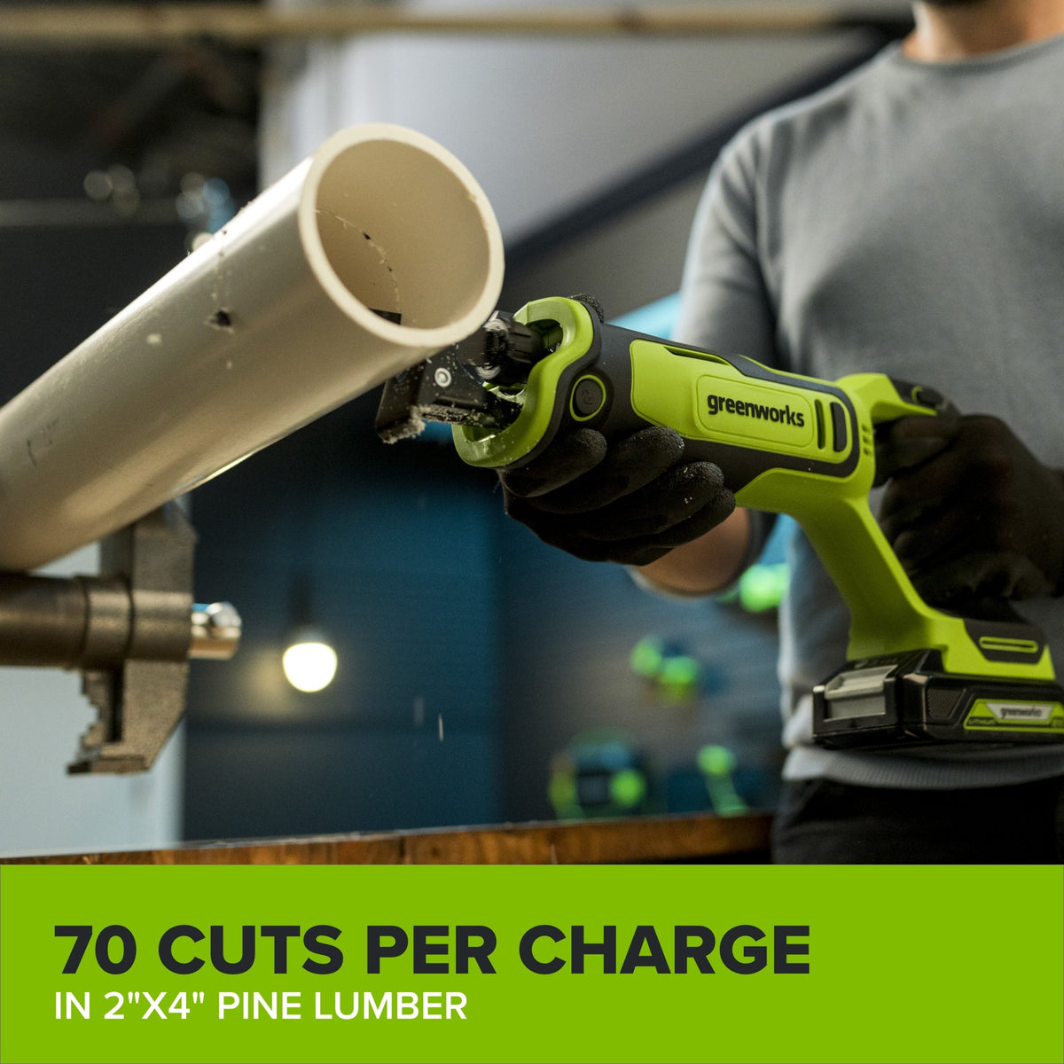 24V PowerAll 3/8" Drill Driver (280 in-lbs) & 1" Reciprocating Saw Combo Kit:  (2) 2.0Ah USB-C Batteries, (2) 30W USB-C Chargers, (2) 3' 100W USB-C Cables