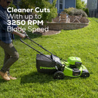 48V (24V x 2) 20" BL Cordless Battery 4-in-1 Push Mower: (4) 4.0Ah Batteries, (1) 4A Dual Port Fast Charger, (1) 20" Hi Lift Blade, LM2002