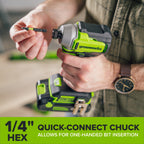 24V Cordless 280 in-lbs Drill/Driver 4PC Power Tool Combo Kit: (2) 2.0 Ah USB-C Batteries, (1) 30W USB-C Charger, (1) 3' 100W USB-C Cable and 34-Piece Accessory Sets