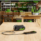 24V 4.0 Ah Tabless Battery with Bi-Directional USB-C Port
