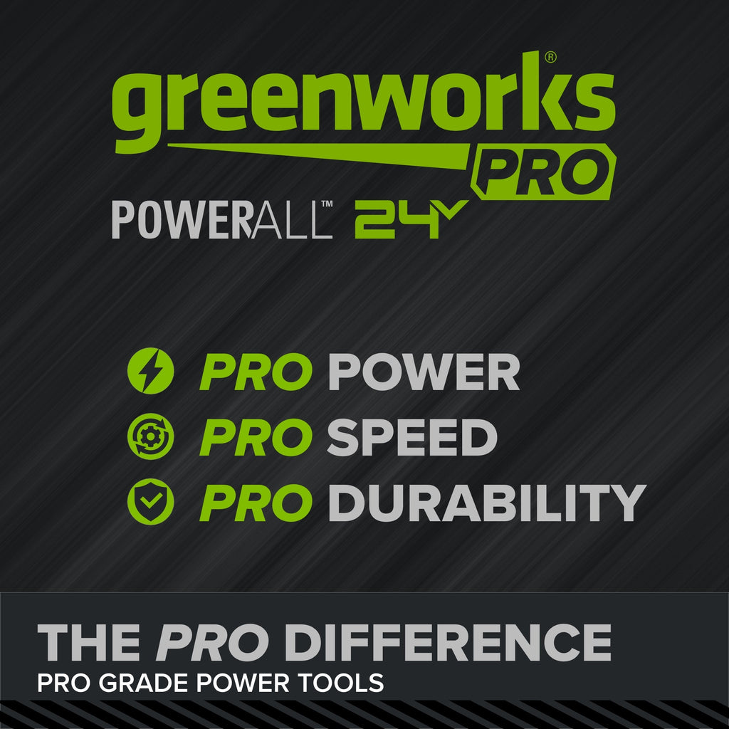 24V PowerAll Pro 530 in-lb Drill Driver and 2,200 in-lb Impact Driver Combo Kit, with (2) 2.0Ah Batteries, 65W Charger, 3' Cable, Belt Clips, Carrying Bag and 10-PCS Bit Set