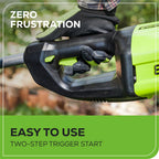 80V Cordless 10" Brushless Pole Saw: 2.0 Ah Battery and Rapid Charger