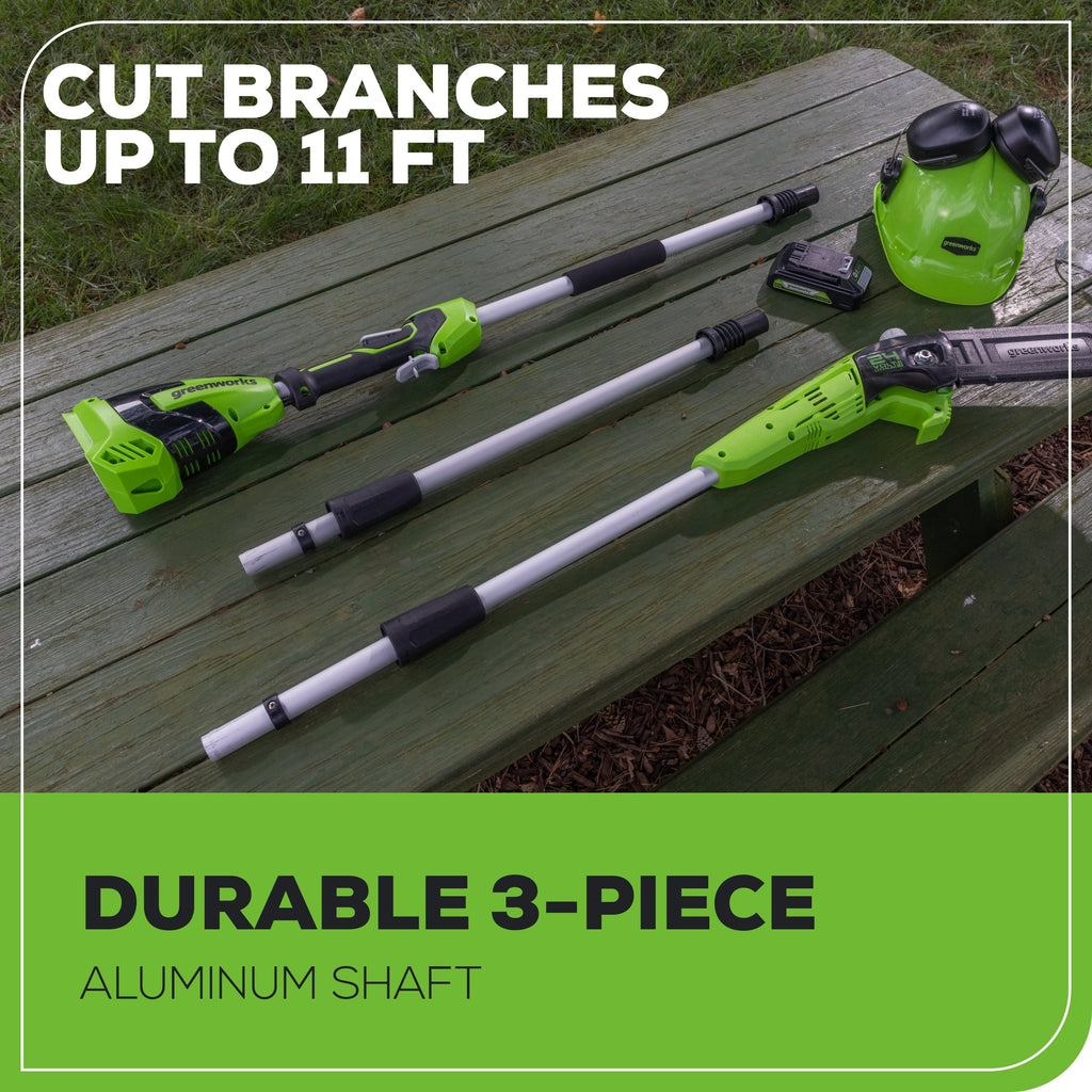 24V 8" Cordless Battery Pole Saw w/ 2.0 Ah Battery & Charger