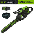 60V 18" Cordless Battery 2.0kW Chainsaw w/ 4.0 Ah Battery & Charger